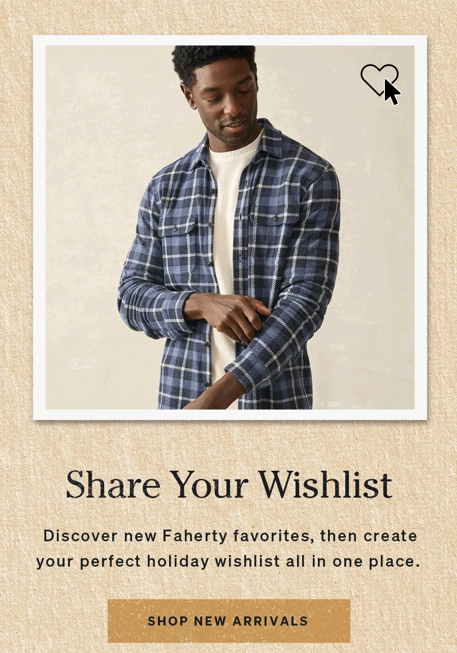 Share Your Wishlist Shop New Arrivals