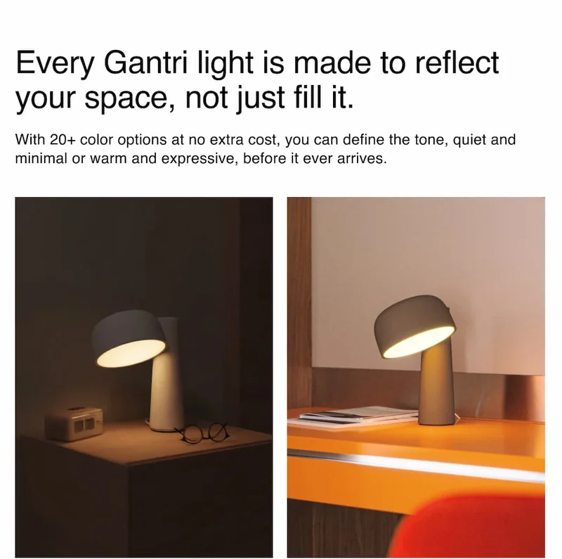 Every Gantri light is made to reflect your space, not just fill it.
