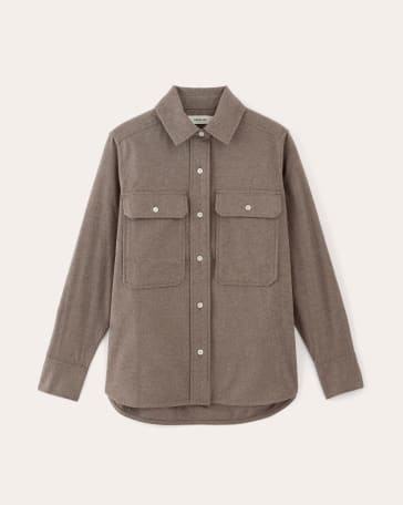 [IMAGE] The Boyfriend Shirt in Flannel | Taupe Melange
