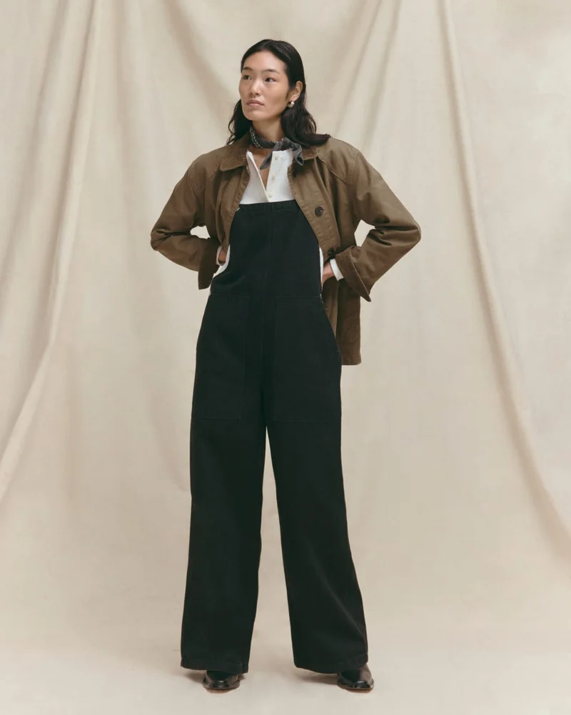 [Image] Model in The Barn Jacket, The Waffle Henley and The Gardener Overall