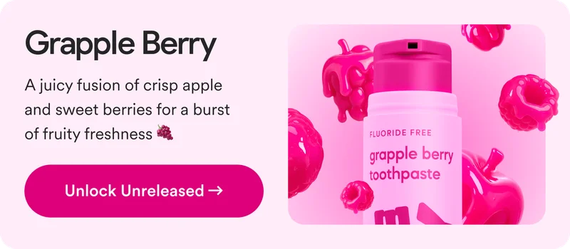 Grapple Berry. A juicy fusion of crisp apple and sweet berries for a burst of fruity freshness. Unlock Unreleased.