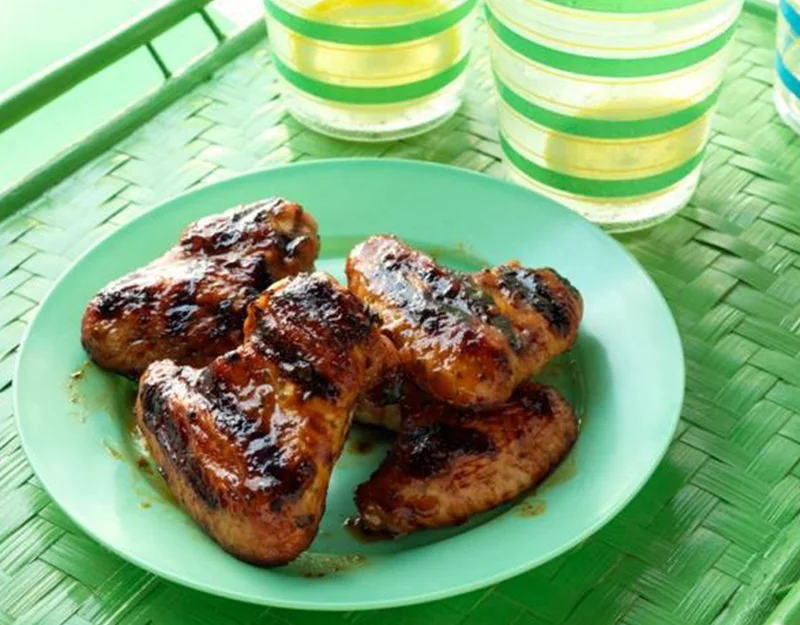 image of the Barbecued Chicken Wings with Chipotle and Soy Glaze