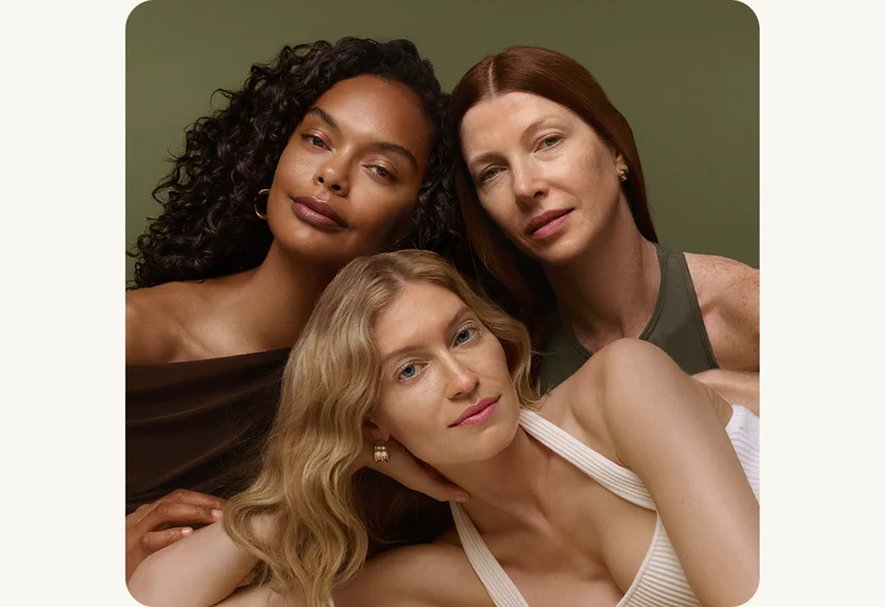 Three people gazing into the camera