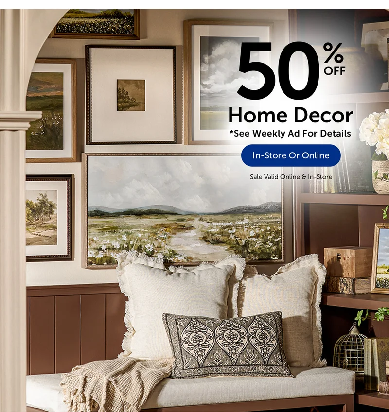 50% Off Home Decor - Select Categories