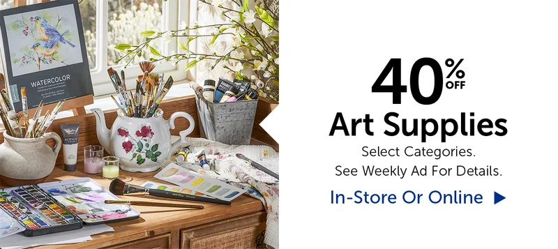 40% Art Supplies - Select Categories