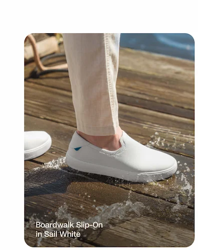 Boardwalk Slip-On in Sail White