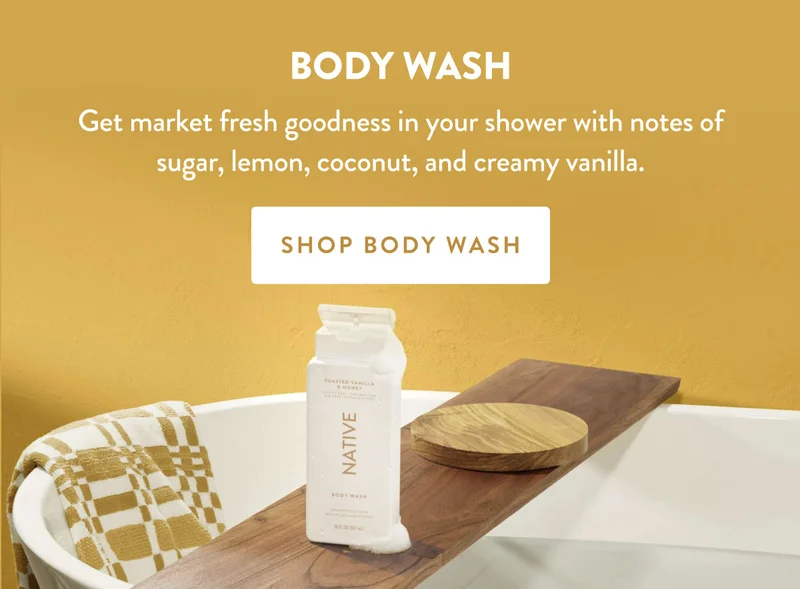 BODY WASH | Get market fresh goodness in your shower with notes of sugar, lemon, coconut, and creamy vanilla. | SHOP BODY WASH