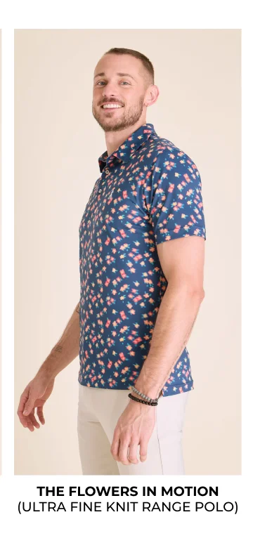Ultra Fine Knit Range Polo: The Flowers In Motion