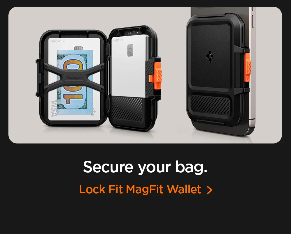 Secure your bag. Shop Lock Fit MagSafe Wallet.