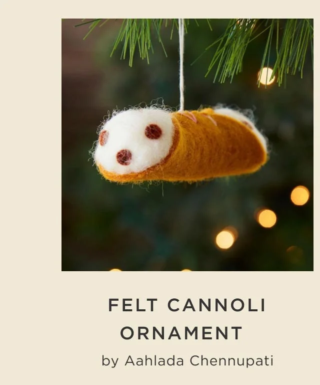 Felt Cannoli Ornament