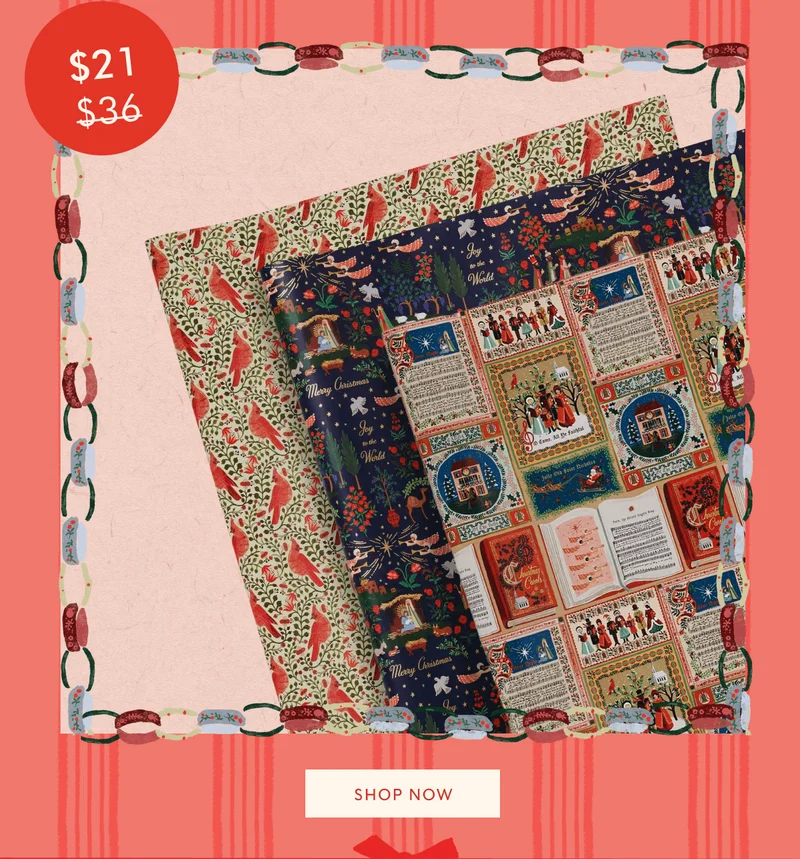 Silent Night Set of 3 Wrapping Rolls - $21 | SHOP NOW