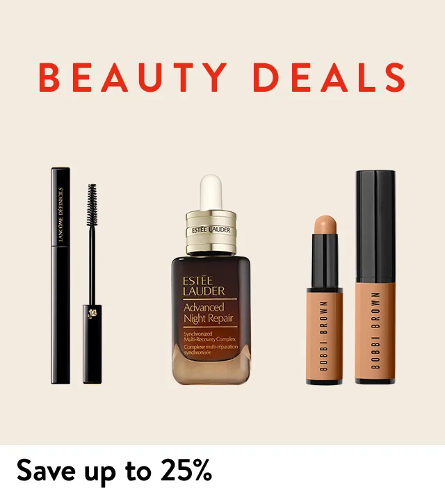 Beauty deals: mascara, serum and color correcting makeup.