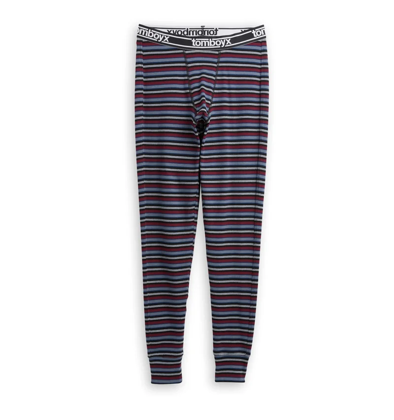 Image of Organic Cotton Rib Long John - Nostalgic Stripe