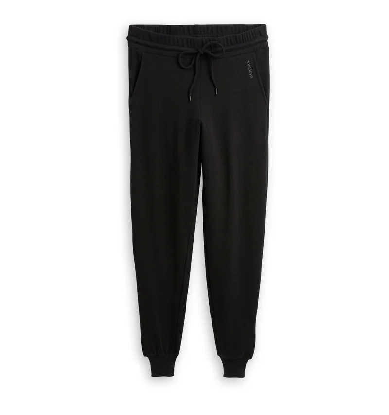 Image of Organic Cotton Waffle Jogger - Black
