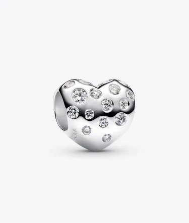 Pandora Lab-grown Diamond Heart Charm 0.53 carat tw Sterling Silver