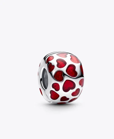 Hearts Round Clip Charm