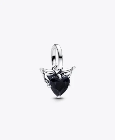 Winged heart mini charm