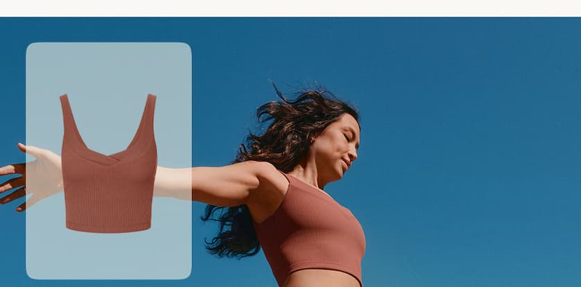 Impulse Ribbed Cropped Tank in Opulent Auburn