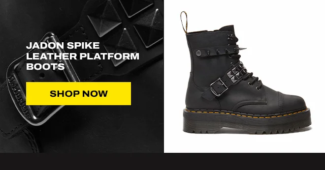 Jadon Spike leather platform boots