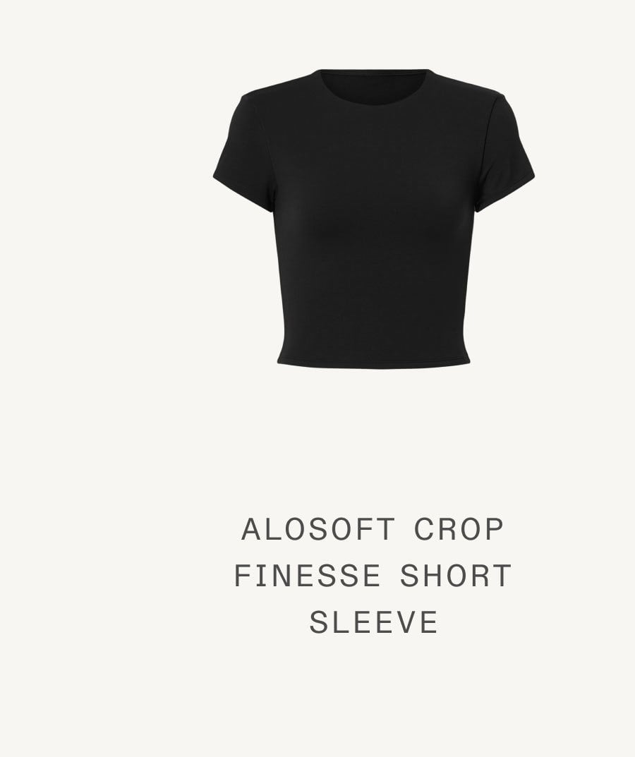 ALOSOFT CROP FINESSE SHORT SLEEVE