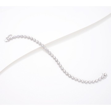 Diamonique Brilliant Cut Tennis Bracelet, Sterling Silver