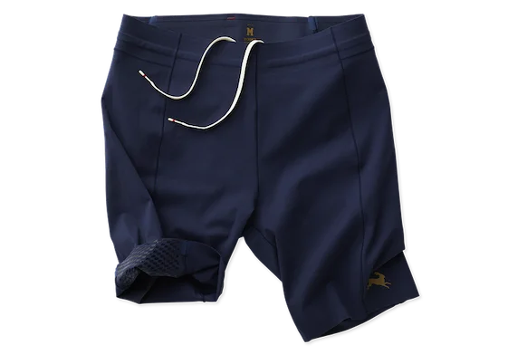 Navy Strata Half Tights