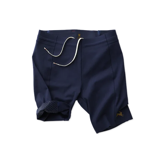 Navy Strata Half Tights