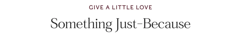 GIVE A LITTLE LOVE - Something Just-Because