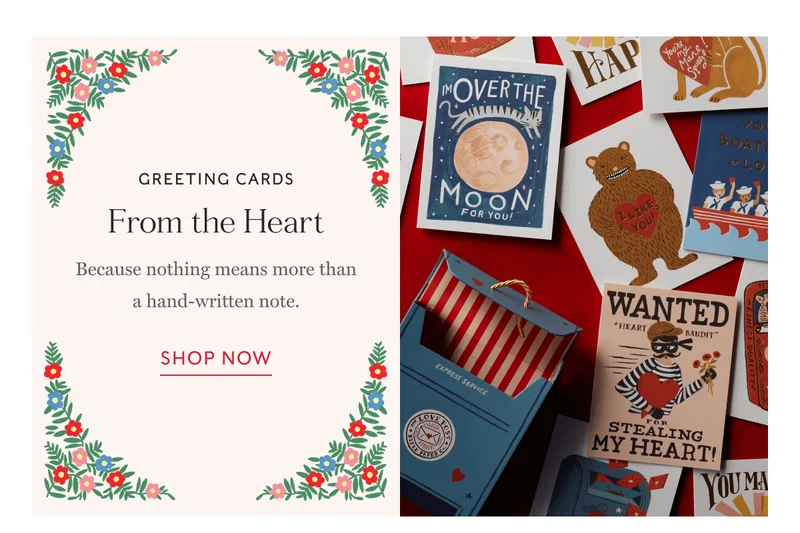 GREETING CARDS From the Heart - Because nothing means more than a hand-written note. | SHOP NOW