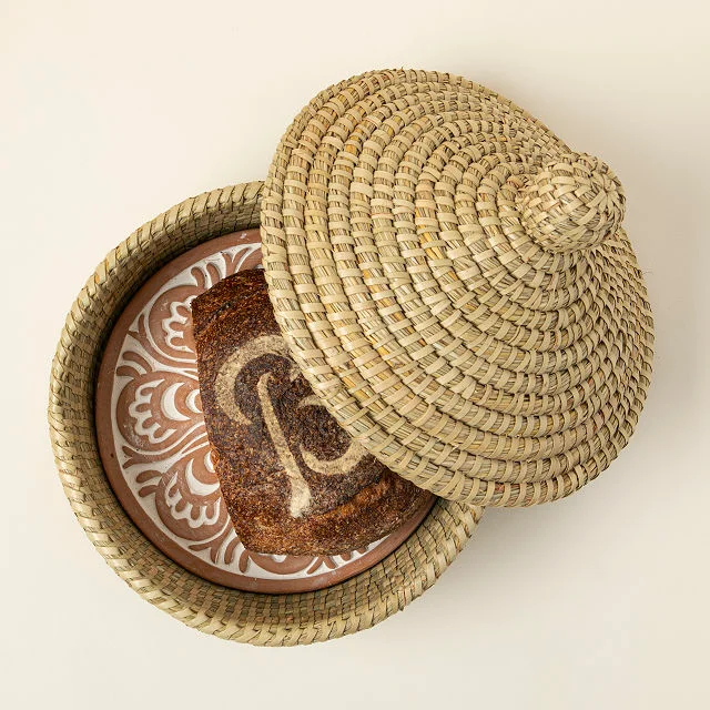 Traditional Bread Warming Set with Lid