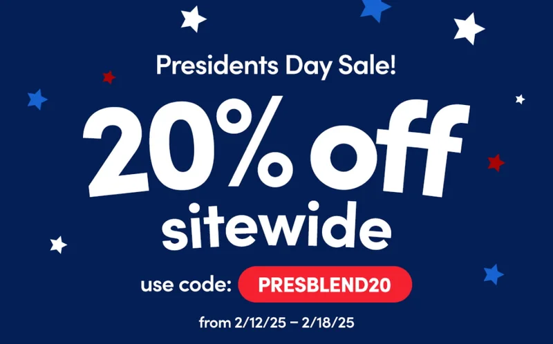 Assorted nutribullet blenders with fruits and patriotic decorations