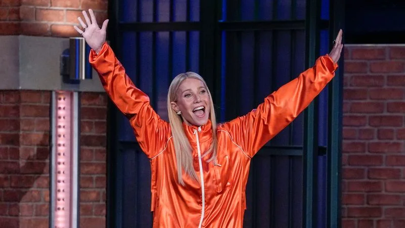 LATE NIGHT WITH SETH MEYERS -- Episode 1744 -- Pictured: Actress Gwyneth Paltrow arrives on December 15, 2025 -- (Photo by: Lloyd Bishop/NBC via Getty Images)