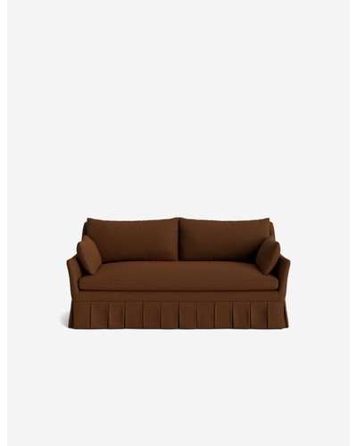 Portola Pleated Sofa - Camel Performance Linen / 72"W