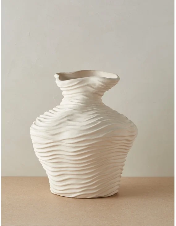 Wrinkle Vase by Sarah Sherman Samuel-Ivory