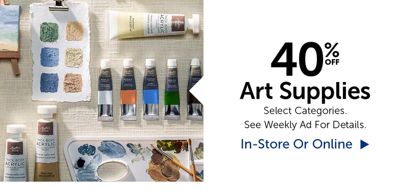 40% Off Art Supplies - Select Categories