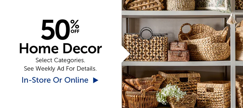 50% Off Home Decor - Select Categories