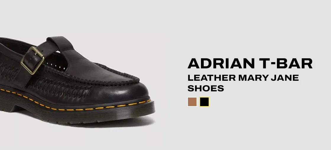 Adrian T-Bar Leather Mary Jane Shoes