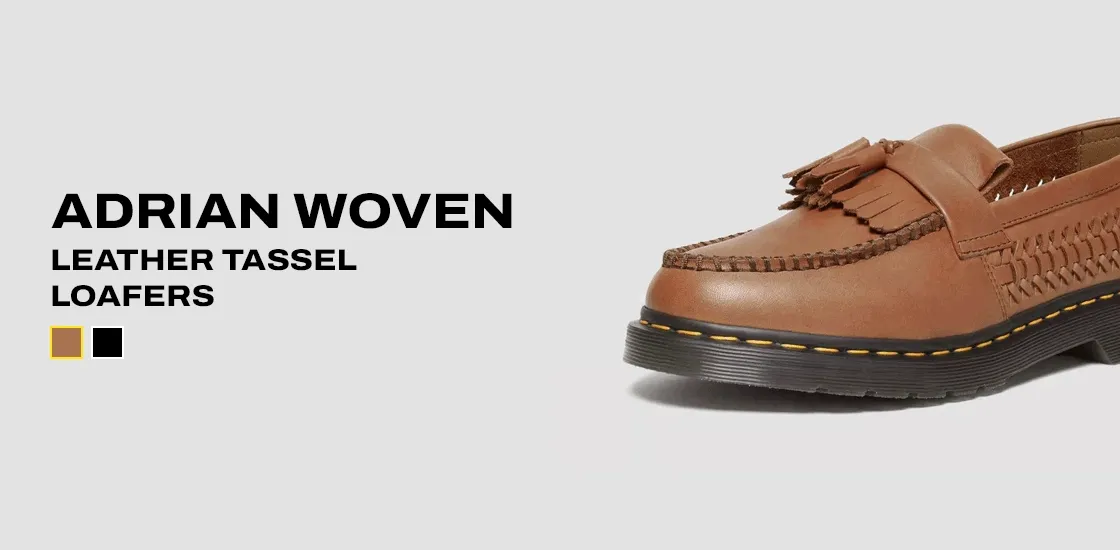 Adrian Woven Leather Tassel Loafers