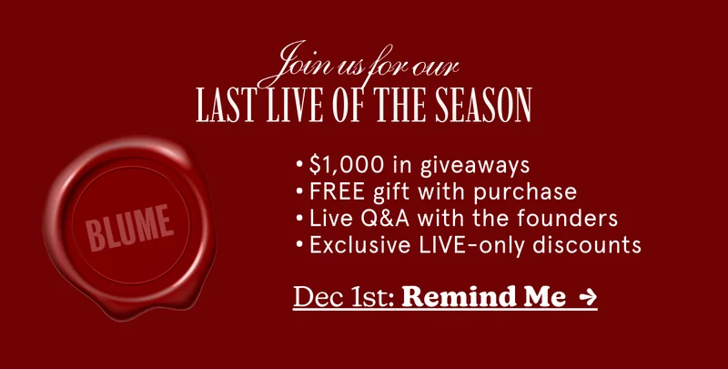 Join us for our Last Live of the Season: $1000 in giveaways | FREE gift with purchase | Q&A with T&B | Exclusive LIVE-only discounts [Dec 1st: Remind Me  →]