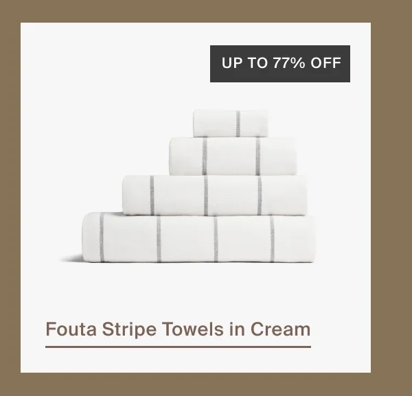 Shop Fouta Stripe Towels