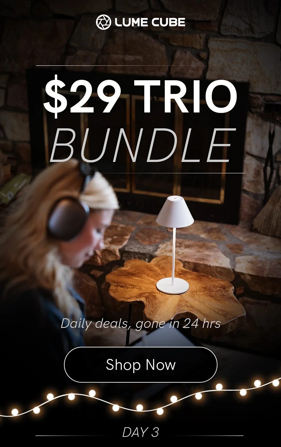 $29 trio deal for Rechargeable Table Lamps.