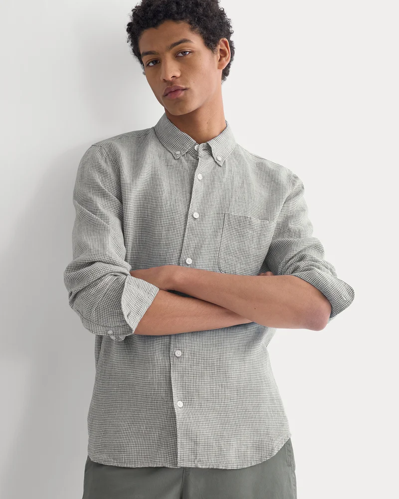 Image | The Classic Shirt in Linen | Agave Green