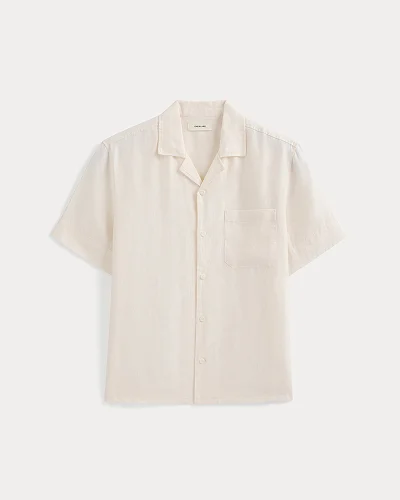 Image | Linen Resort Shirt | Bone