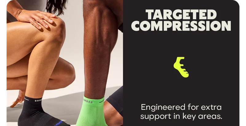 TARGETED COMPRESSION. Engineered for extra support in key areas.