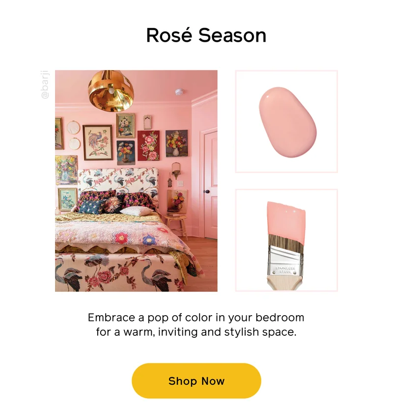 Rosé Season. Embrace a pop of color in your bedroom for a warm, inviting and stylish space. Shop Now