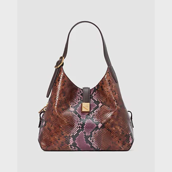 Deco Snake Embossed Crossbody Tote
