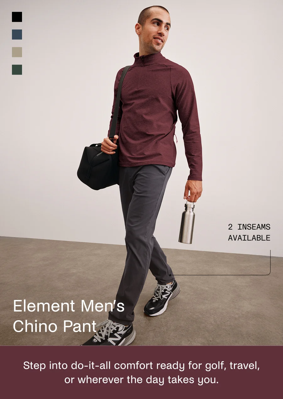 Element Men's Chino Trouser 30" in Black Ash