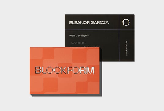 Silver Foil Business Cards