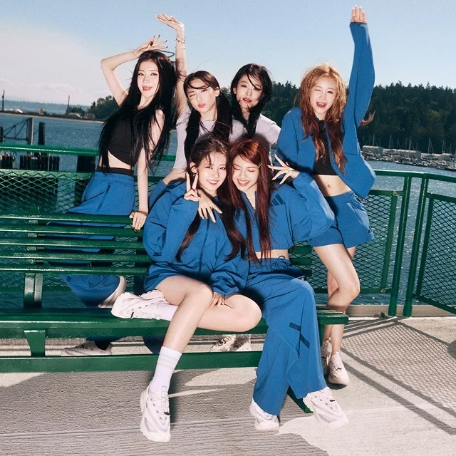 Babymonster wearing Z.N.E sweatsuits