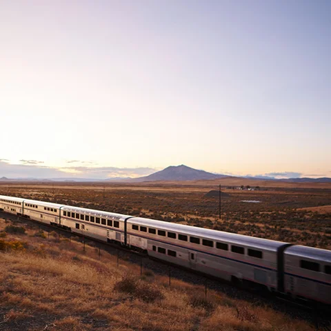 The California Zephyr train near Winnemucca Nevada